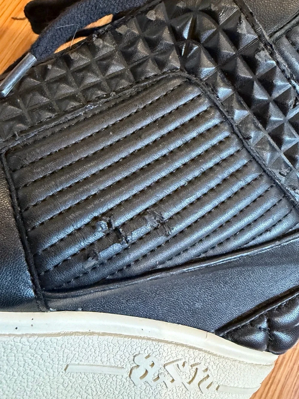Black Quilted Wedge Sneakers with Platform Sole